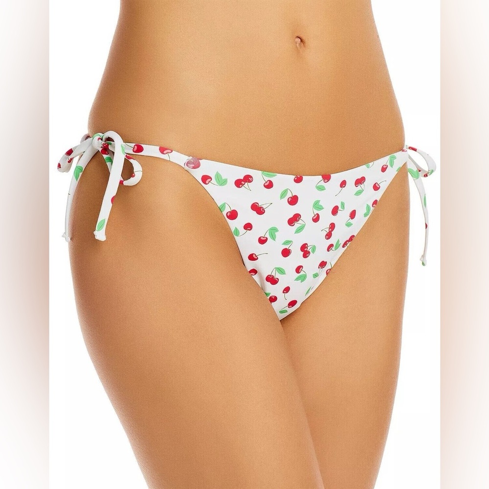 AQUA Swim Cherry Side Tie Bikini Bottom